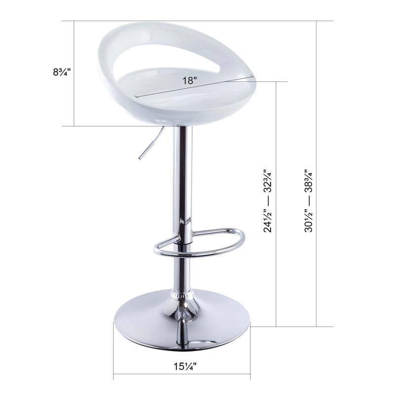 Ivy Bronx Heider Swivel Adjustable Height Stool & Reviews Wayfair